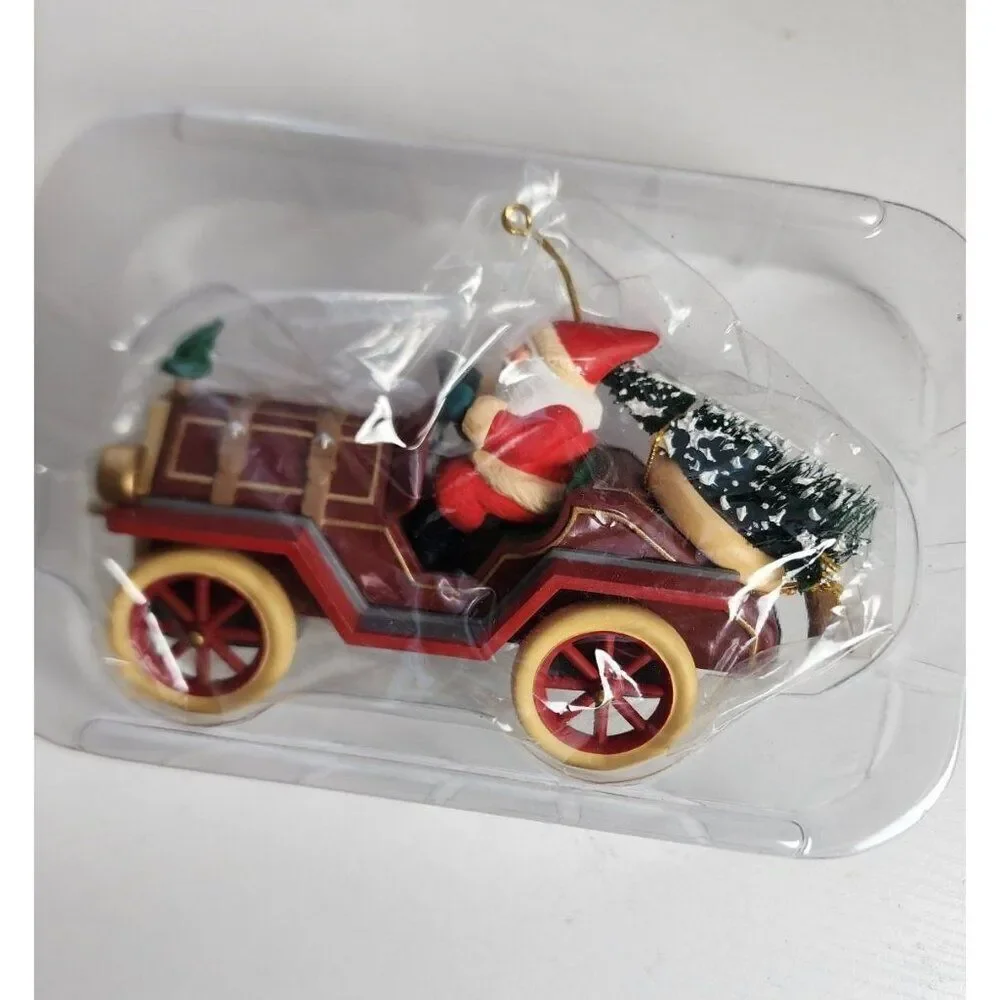 Hallmark Vintage Here Comes Santa Santa's Roadster Christmas Ornament Dated 1995